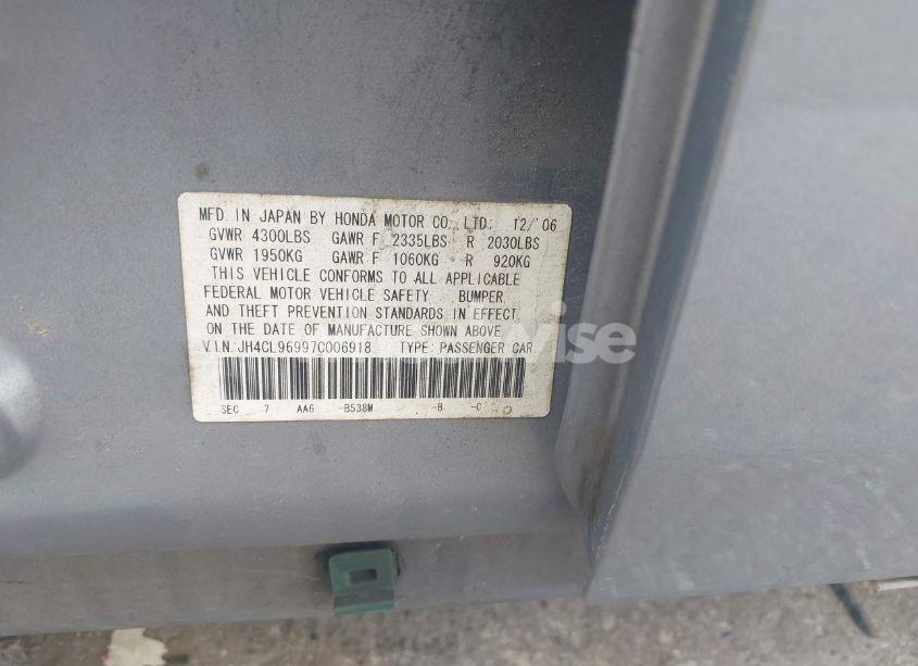 Photo 9 of 2007 Acura Tsx N/A (VIN JH4CL96997C006918)