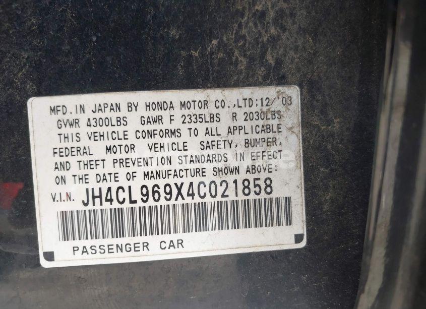 Photo 9 of 2004 Acura Tsx N/A (VIN JH4CL969X4C021858)