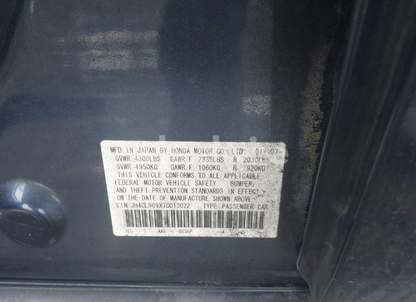 Photo 9 of 2007 Acura Tsx N/A (VIN JH4CL969X7C013022)