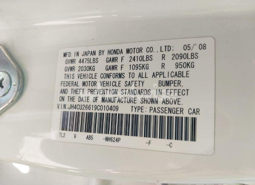 Photo 9 of 2009 Acura Tsx N/A (VIN JH4CU26619C010409)