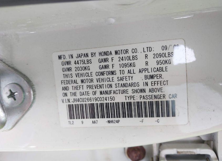 Photo 9 of 2009 Acura Tsx (VIN JH4CU26619C024150)