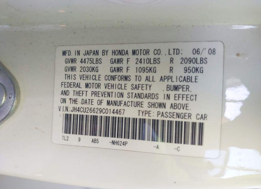 Photo 9 of 2009 Acura Tsx (VIN JH4CU26629C014467)