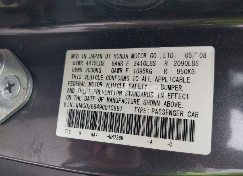 Photo 9 of 2009 Acura Tsx N/A (VIN JH4CU26649C010887)