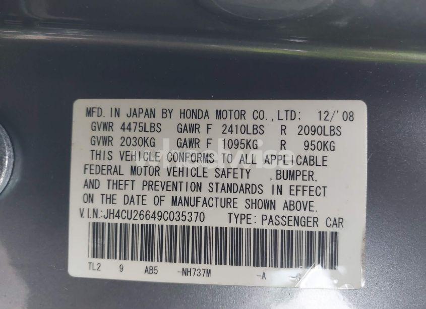 Photo 9 of 2009 Acura Tsx N/A (VIN JH4CU26649C035370)