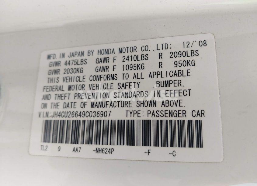 Photo 9 of 2009 Acura Tsx N/A (VIN JH4CU26649C036907)