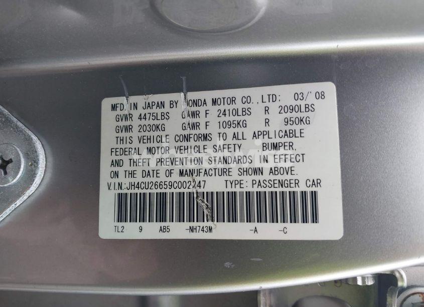 Photo 9 of 2009 Acura Tsx N/A (VIN JH4CU26659C002247)