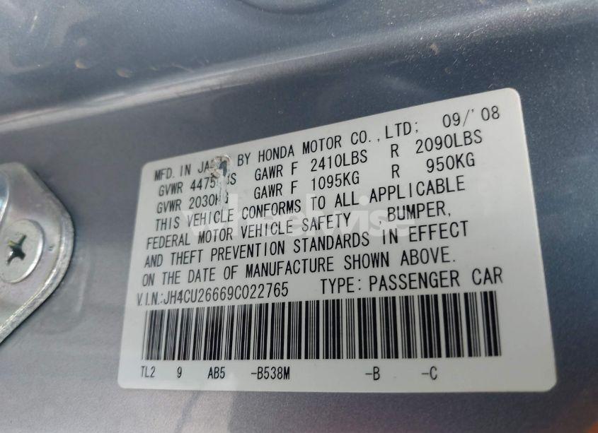 Photo 9 of 2009 Acura Tsx N/A (VIN JH4CU26669C022765)