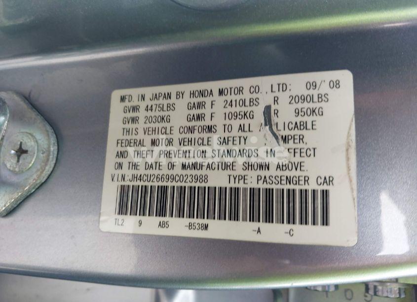 Photo 9 of 2009 Acura Tsx N/A (VIN JH4CU26699C023988)