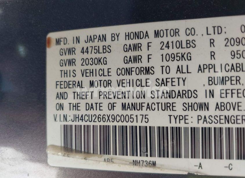 Photo 9 of 2009 Acura Tsx N/A (VIN JH4CU266X9C005175)