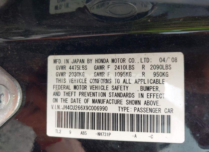 Photo 9 of 2009 Acura Tsx N/A (VIN JH4CU266X9C006990)