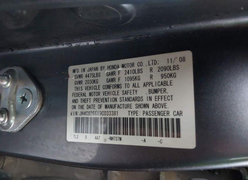 Photo 9 of 2009 Acura Tsx N/A (VIN JH4CU266X9C033381)