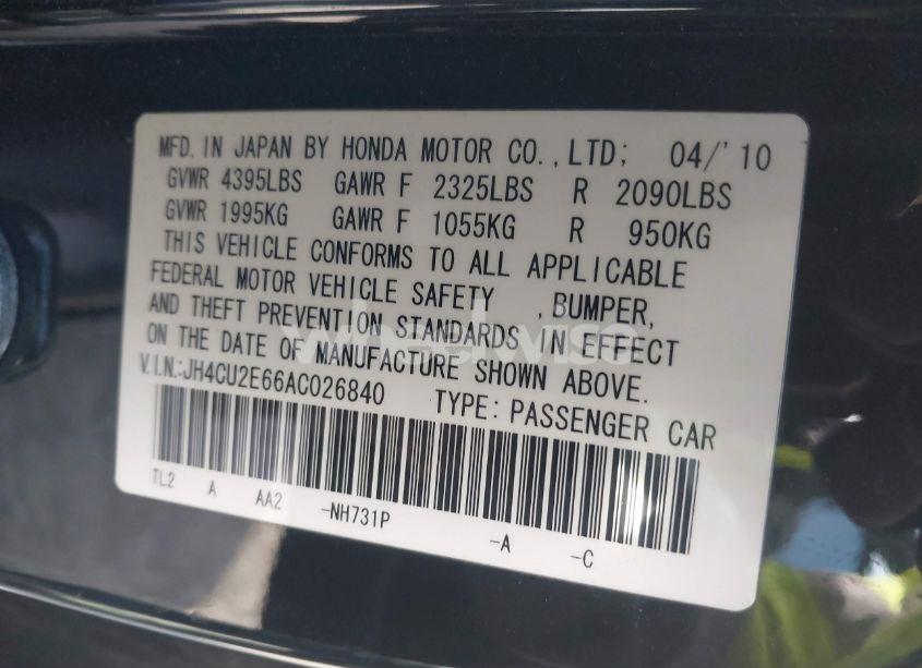 Photo 9 of 2010 Acura Tsx 2.4 (VIN JH4CU2E66AC026840)