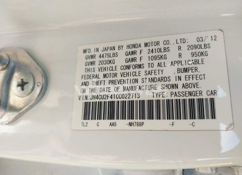 Photo 9 of 2012 Acura Tsx 2.4 (VIN JH4CU2F41CC022713)