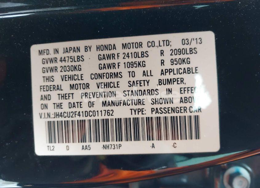 Photo 9 of 2013 Acura Tsx 2.4 (VIN JH4CU2F41DC011762)
