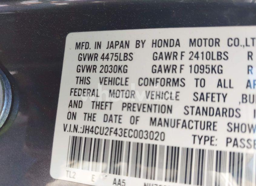 Photo 9 of 2014 Acura Tsx 2.4 (VIN JH4CU2F43EC003020)