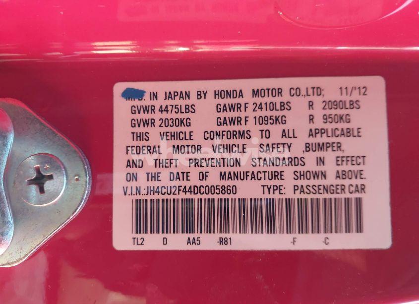 Photo 9 of 2013 Acura Tsx 2.4 (VIN JH4CU2F44DC005860)