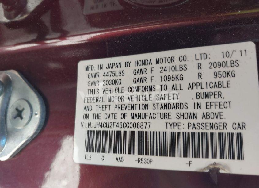Photo 9 of 2012 Acura Tsx 2.4 (VIN JH4CU2F46CC006877)