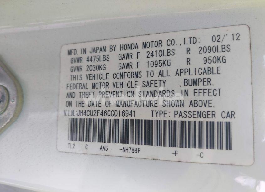 Photo 9 of 2012 Acura Tsx 2.4 (VIN JH4CU2F46CC016941)