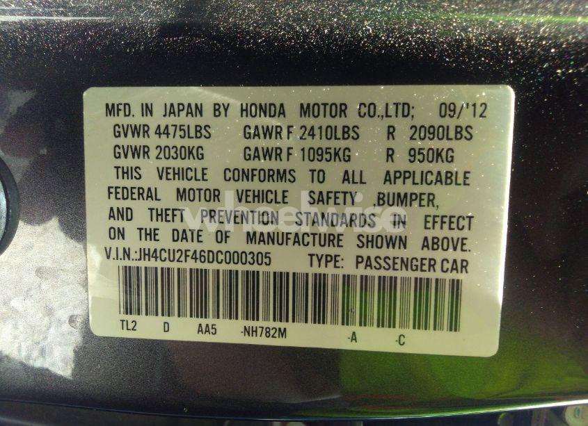 Photo 9 of 2013 Acura Tsx 2.4 (VIN JH4CU2F46DC000305)