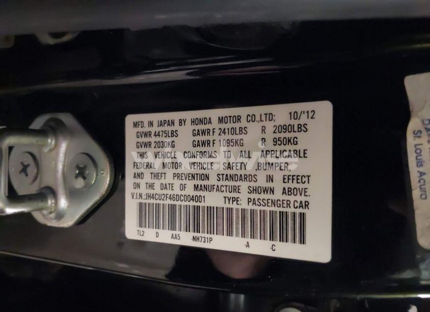 Photo 9 of 2013 Acura Tsx 2.4 (VIN JH4CU2F46DC004001)
