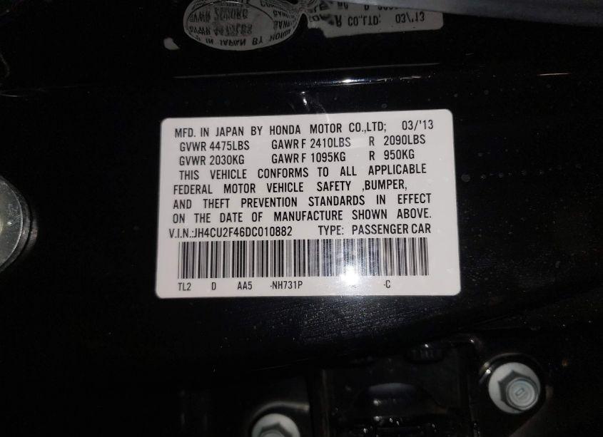 Photo 9 of 2013 Acura Tsx 2.4 (VIN JH4CU2F46DC010882)
