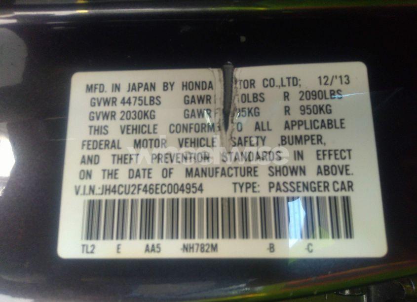 Photo 9 of 2014 Acura Tsx 2.4 (VIN JH4CU2F46EC004954)