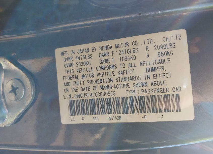 Photo 9 of 2012 Acura Tsx 2.4 (VIN JH4CU2F47CC030573)