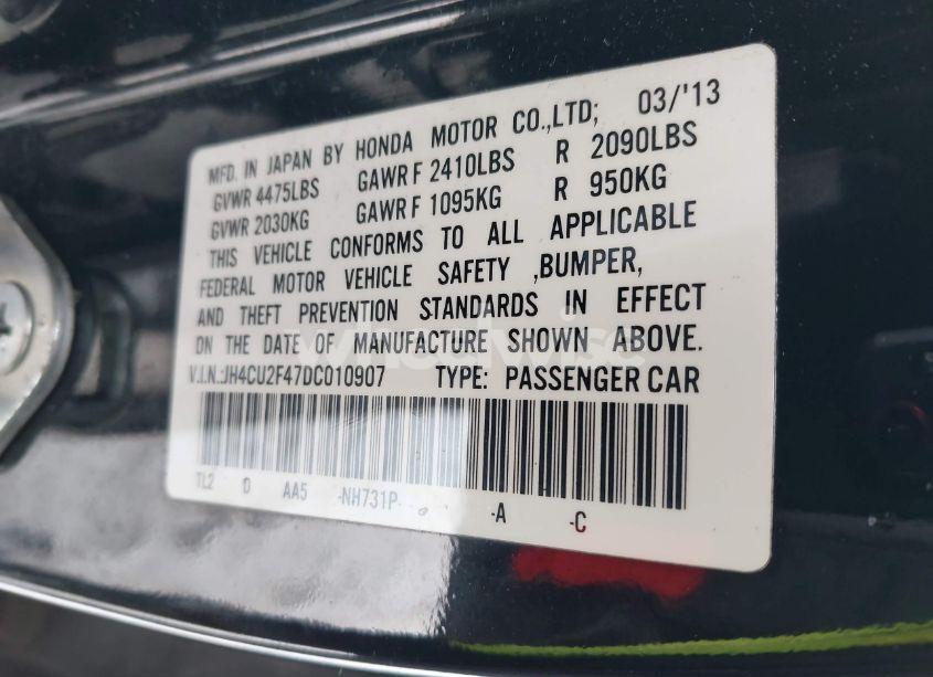 Photo 9 of 2013 Acura Tsx 2.4 (VIN JH4CU2F47DC010907)