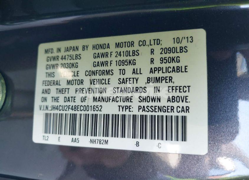 Photo 9 of 2014 Acura Tsx 2.4 (VIN JH4CU2F48EC001652)