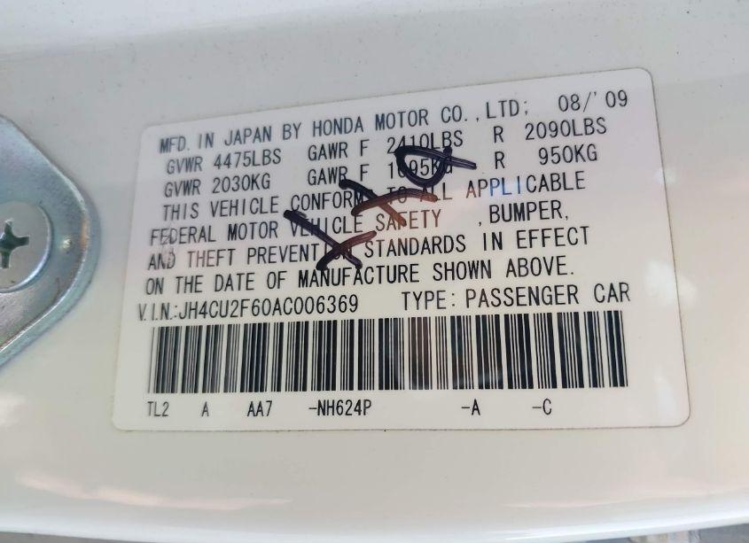 Photo 9 of 2010 Acura Tsx 2.4/2.4 (A5) (VIN JH4CU2F60AC006369)