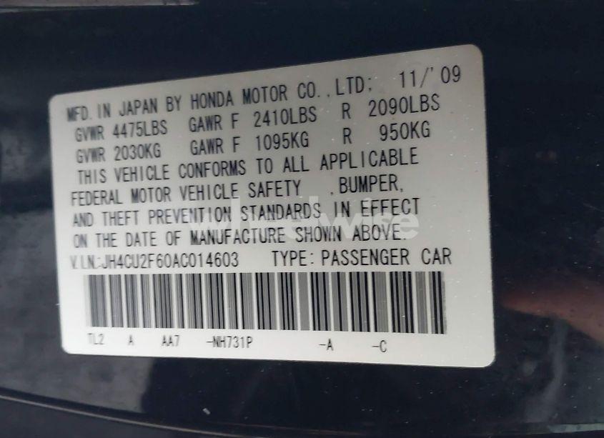 Photo 9 of 2010 Acura Tsx 2.4 (VIN JH4CU2F60AC014603)