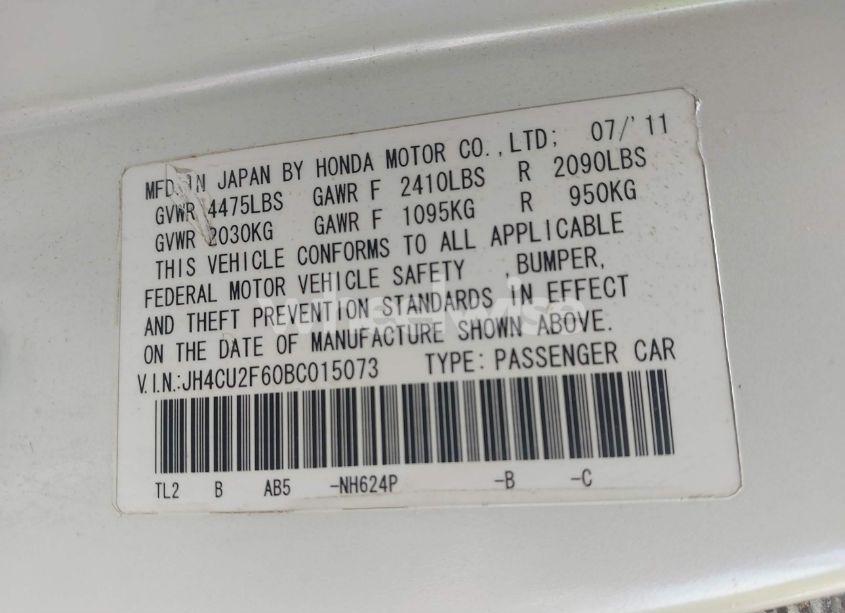 Photo 9 of 2011 Acura Tsx 2.4 (VIN JH4CU2F60BC015073)