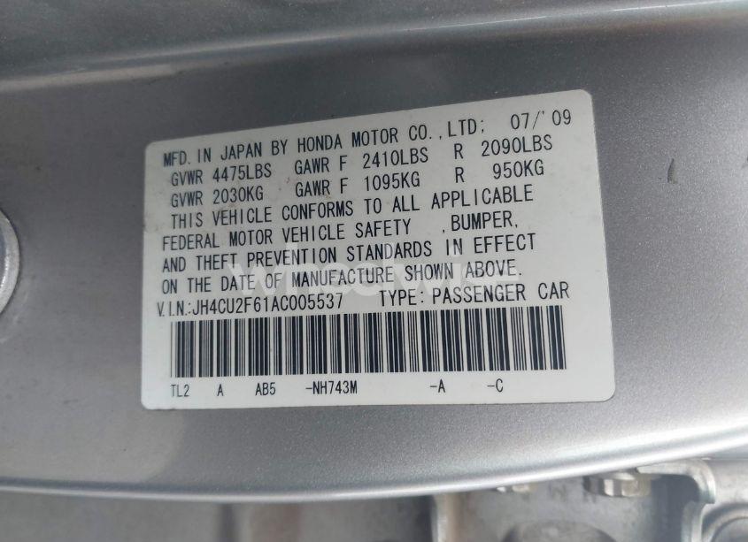 Photo 9 of 2010 Acura Tsx 2.4 (VIN JH4CU2F61AC005537)