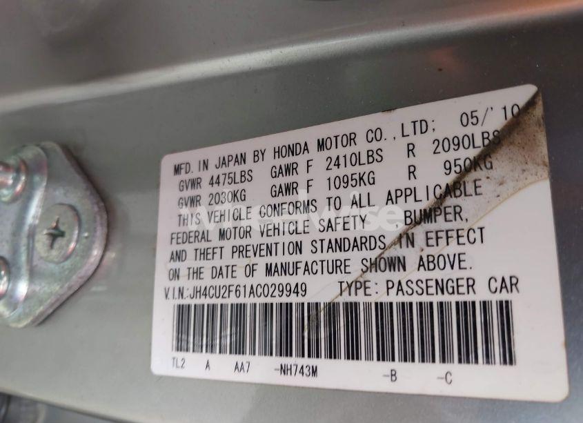 Photo 9 of 2010 Acura Tsx 2.4 (VIN JH4CU2F61AC029949)