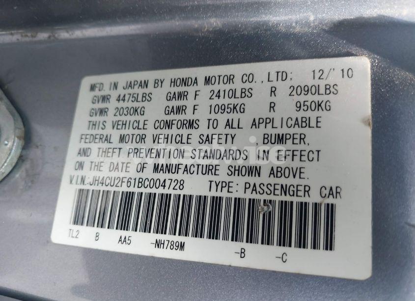 Photo 9 of 2011 Acura Tsx 2.4 (VIN JH4CU2F61BC004728)