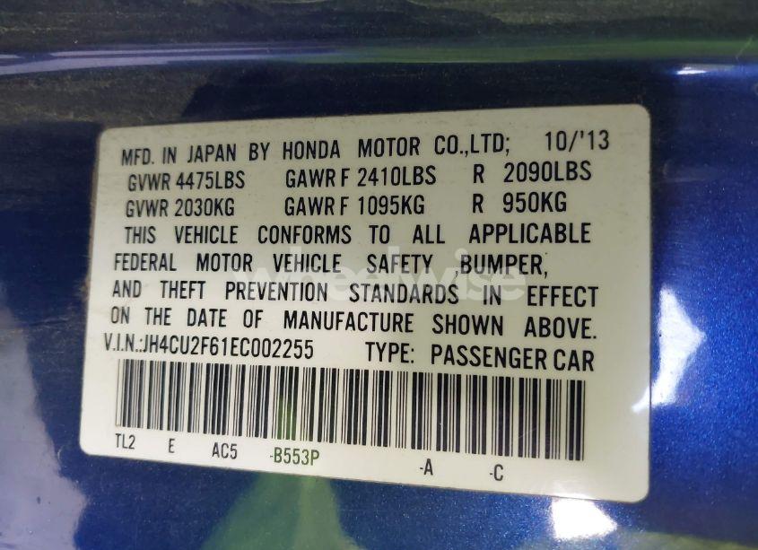 Photo 9 of 2014 Acura Tsx 2.4 (VIN JH4CU2F61EC002255)
