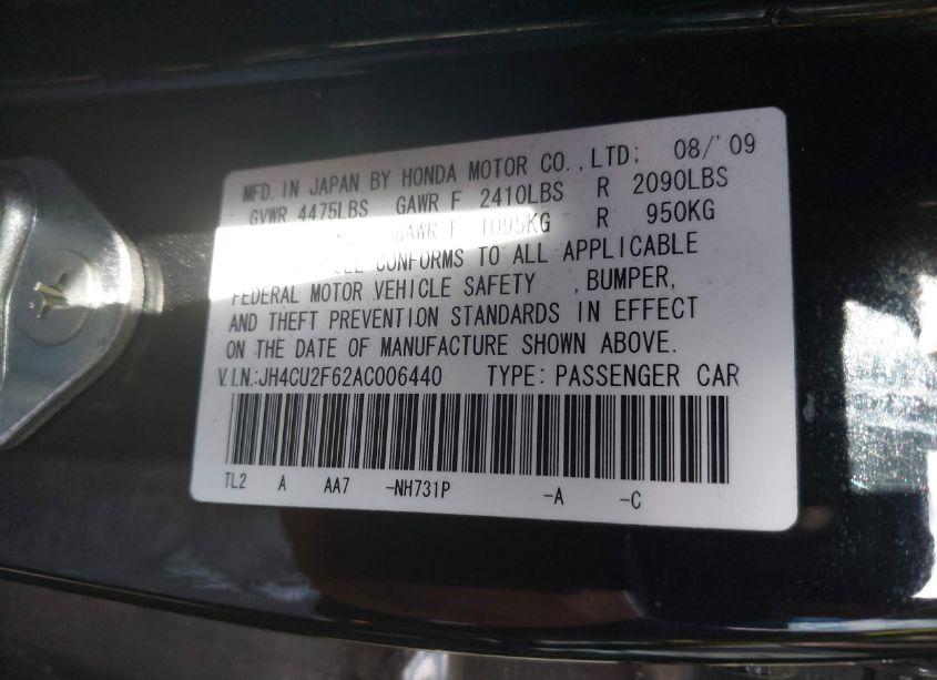 Photo 9 of 2010 Acura Tsx 2.4 (VIN JH4CU2F62AC006440)