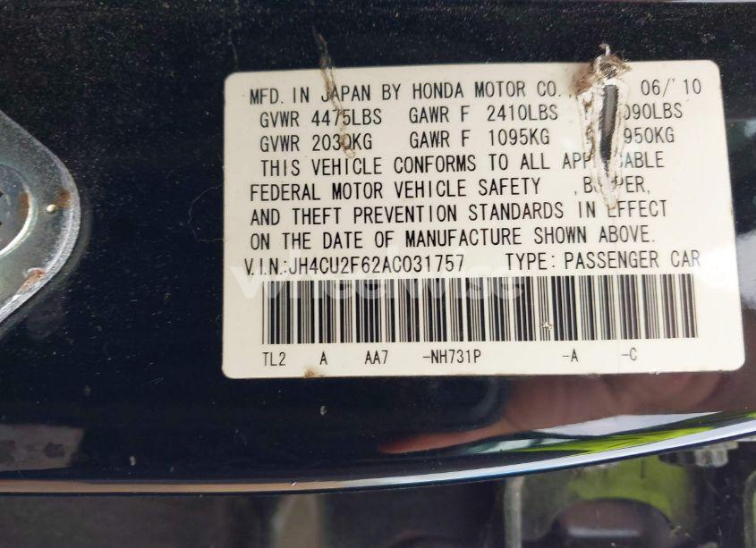 Photo 9 of 2010 Acura Tsx 2.4 (VIN JH4CU2F62AC031757)