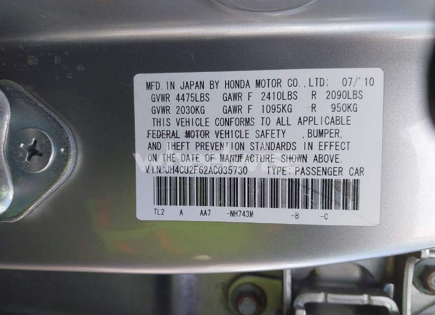 Photo 9 of 2010 Acura Tsx 2.4 (VIN JH4CU2F62AC035730)