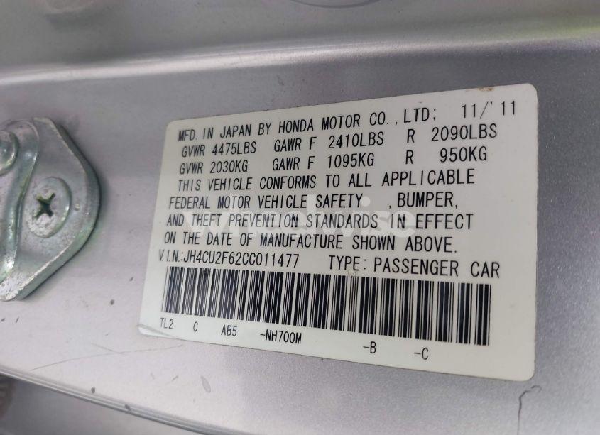 Photo 9 of 2012 Acura Tsx 2.4 (VIN JH4CU2F62CC011477)