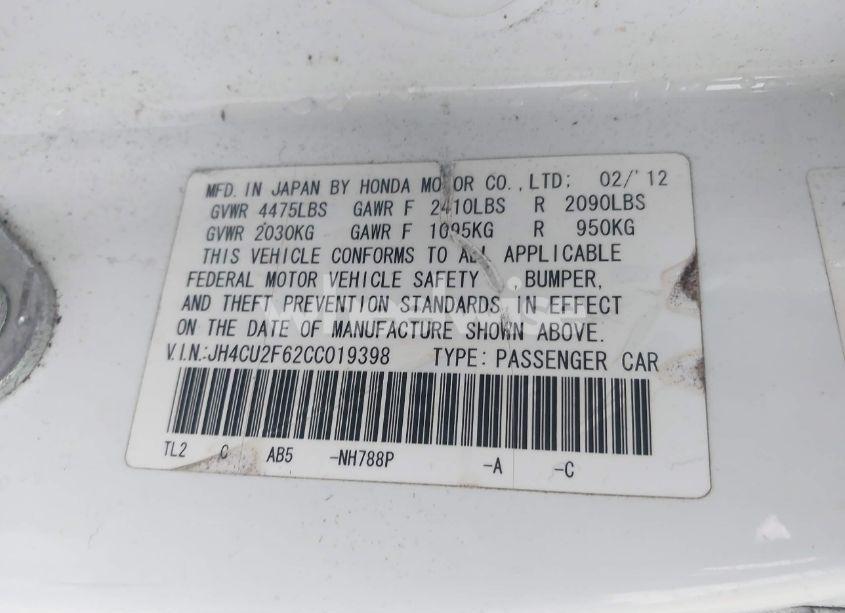 Photo 9 of 2012 Acura Tsx 2.4 (VIN JH4CU2F62CC019398)