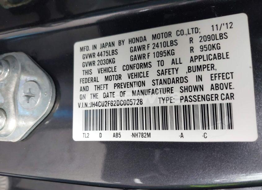 Photo 9 of 2013 Acura Tsx 2.4 (VIN JH4CU2F62DC005728)