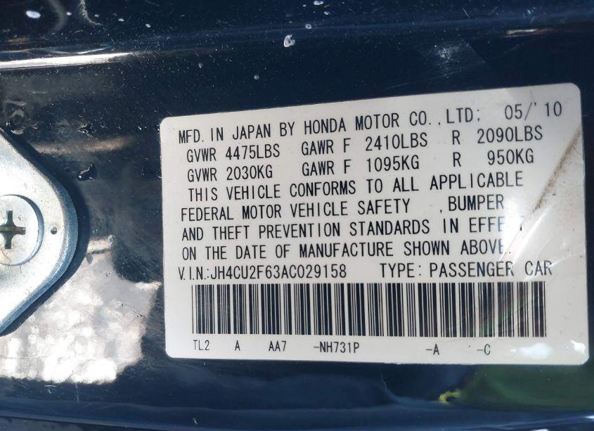 Photo 9 of 2010 Acura Tsx 2.4 (VIN JH4CU2F63AC029158)