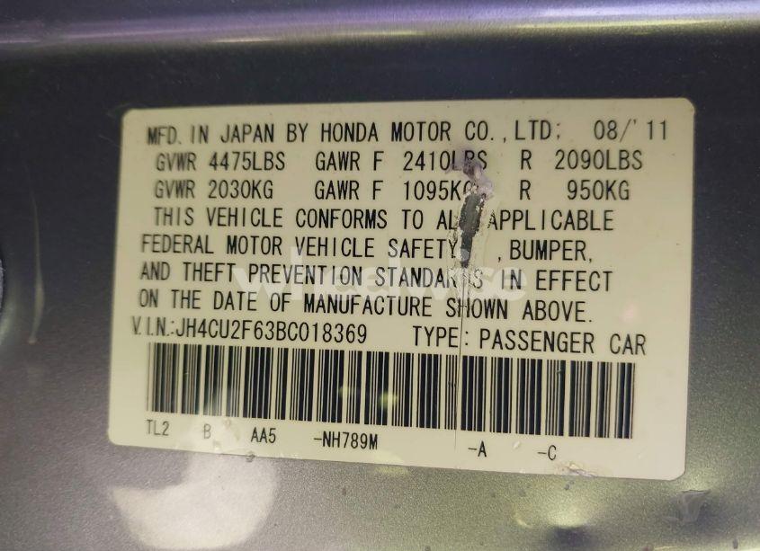 Photo 9 of 2011 Acura Tsx 2.4 (VIN JH4CU2F63BC018369)