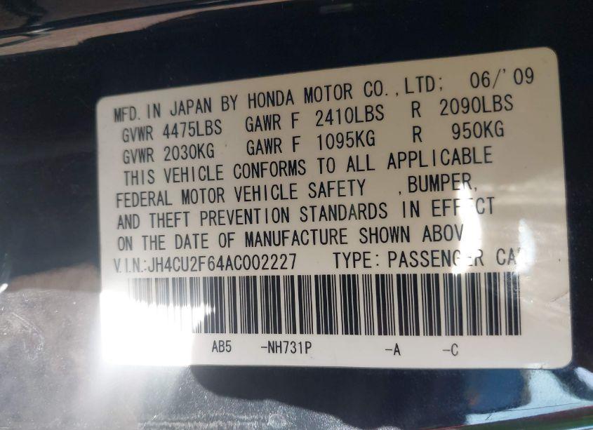 Photo 9 of 2010 Acura Tsx 2.4 (VIN JH4CU2F64AC002227)