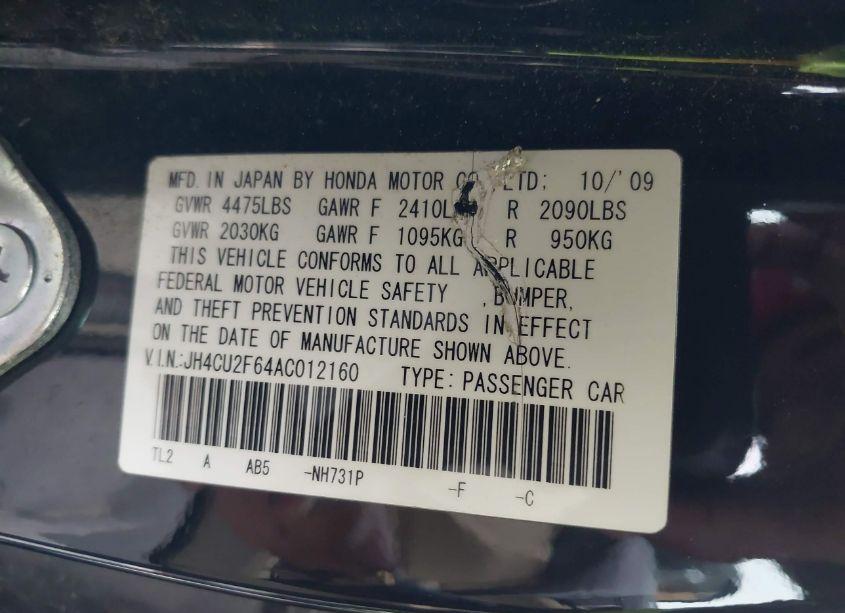 Photo 9 of 2010 Acura Tsx 2.4 (VIN JH4CU2F64AC012160)