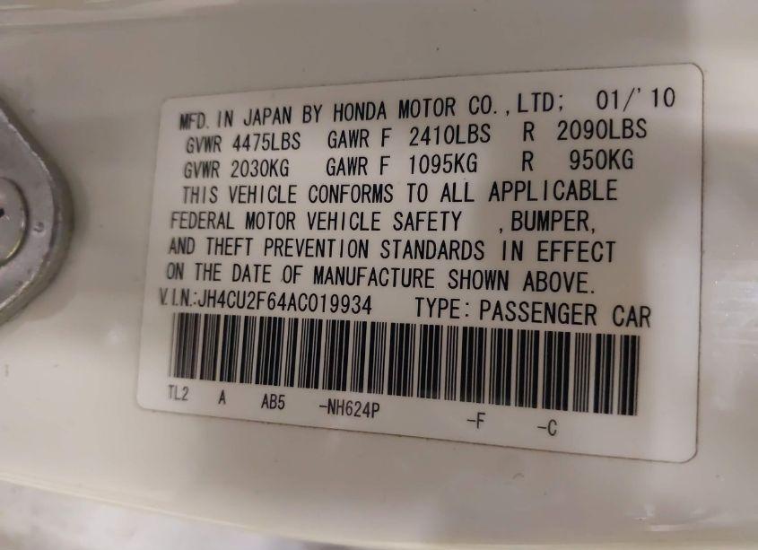 Photo 9 of 2010 Acura Tsx (VIN JH4CU2F64AC019934)