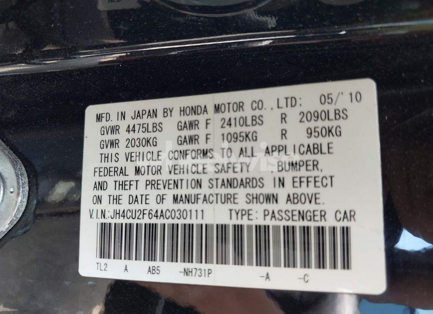 Photo 9 of 2010 Acura Tsx 2.4 (VIN JH4CU2F64AC030111)