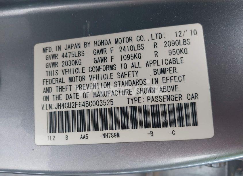 Photo 9 of 2011 Acura Tsx 2.4 (VIN JH4CU2F64BC003525)