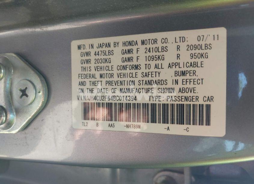 Photo 9 of 2011 Acura Tsx 2.4 (VIN JH4CU2F64BC014394)